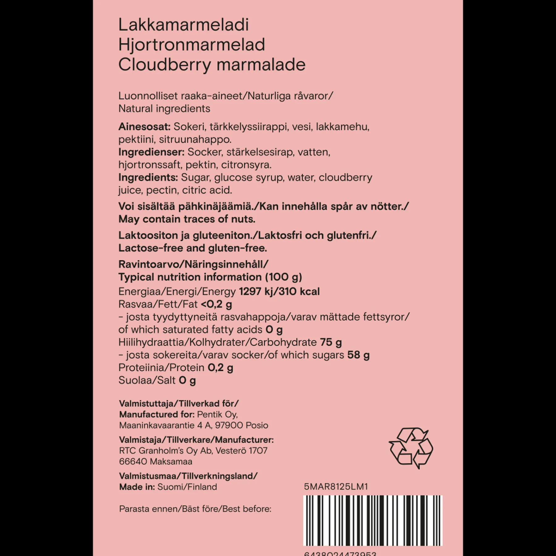 Pentik Herkut^Lakka Marmeladimakeinen Multi