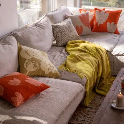 Pentik Tyynynpäälliset Ja Tyynyt^Lilia Jacquard Tyynynpäällinen Keltainen
