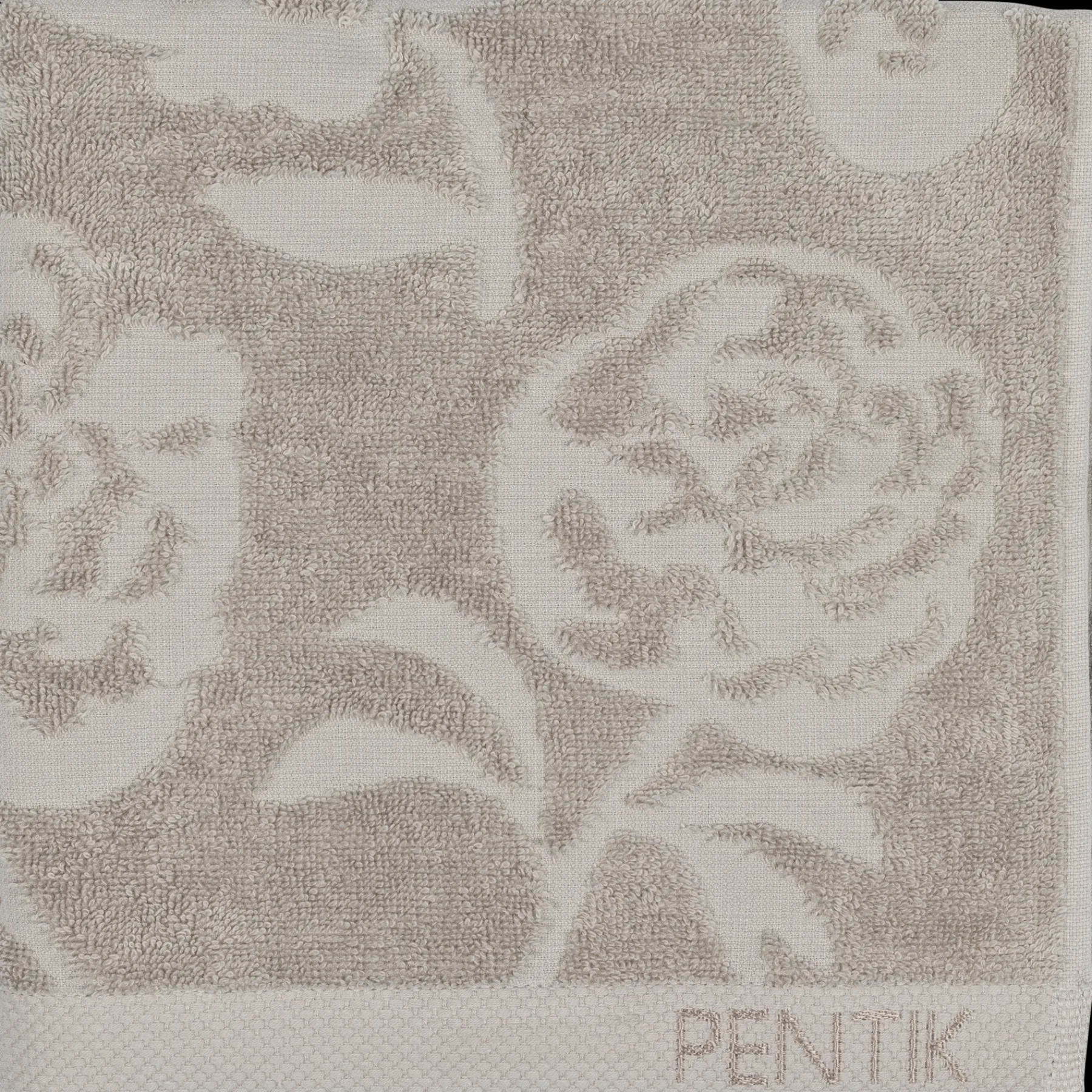 Pentik Kylpyhuonetekstiilit^Pioni Käsipyyhe Harmaa