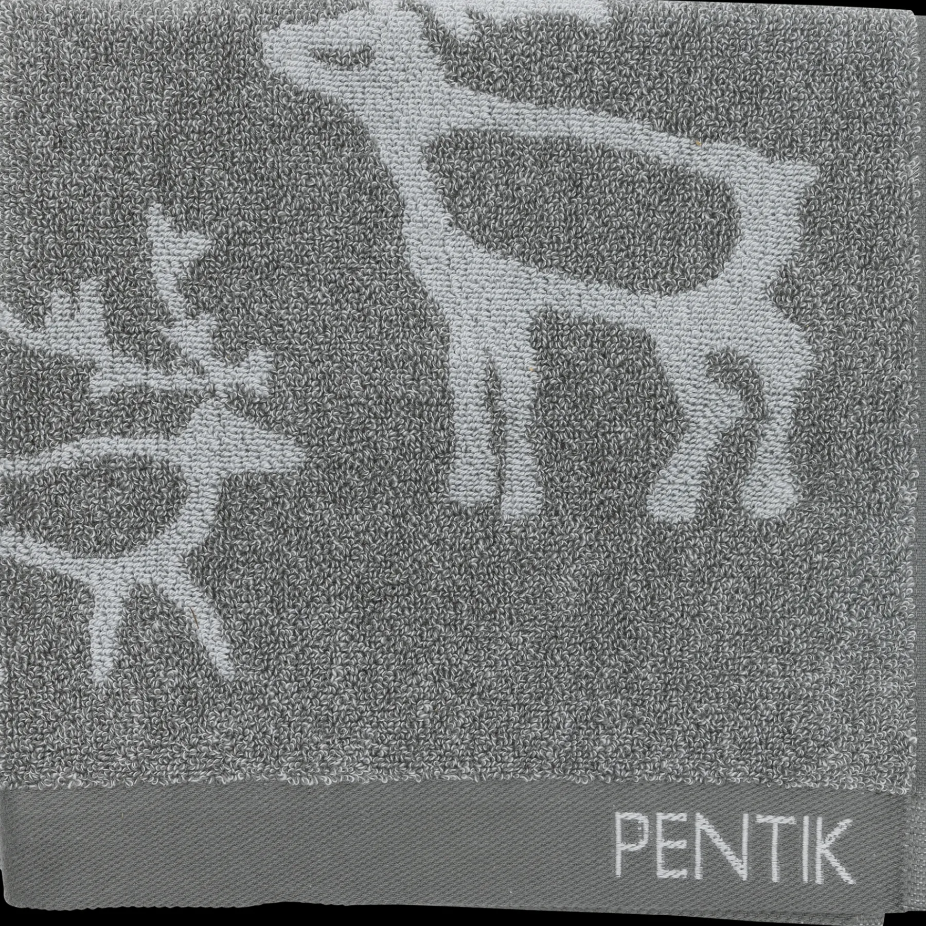Pentik Kylpyhuonetekstiilit^Saaga Käsipyyhe Harmaa