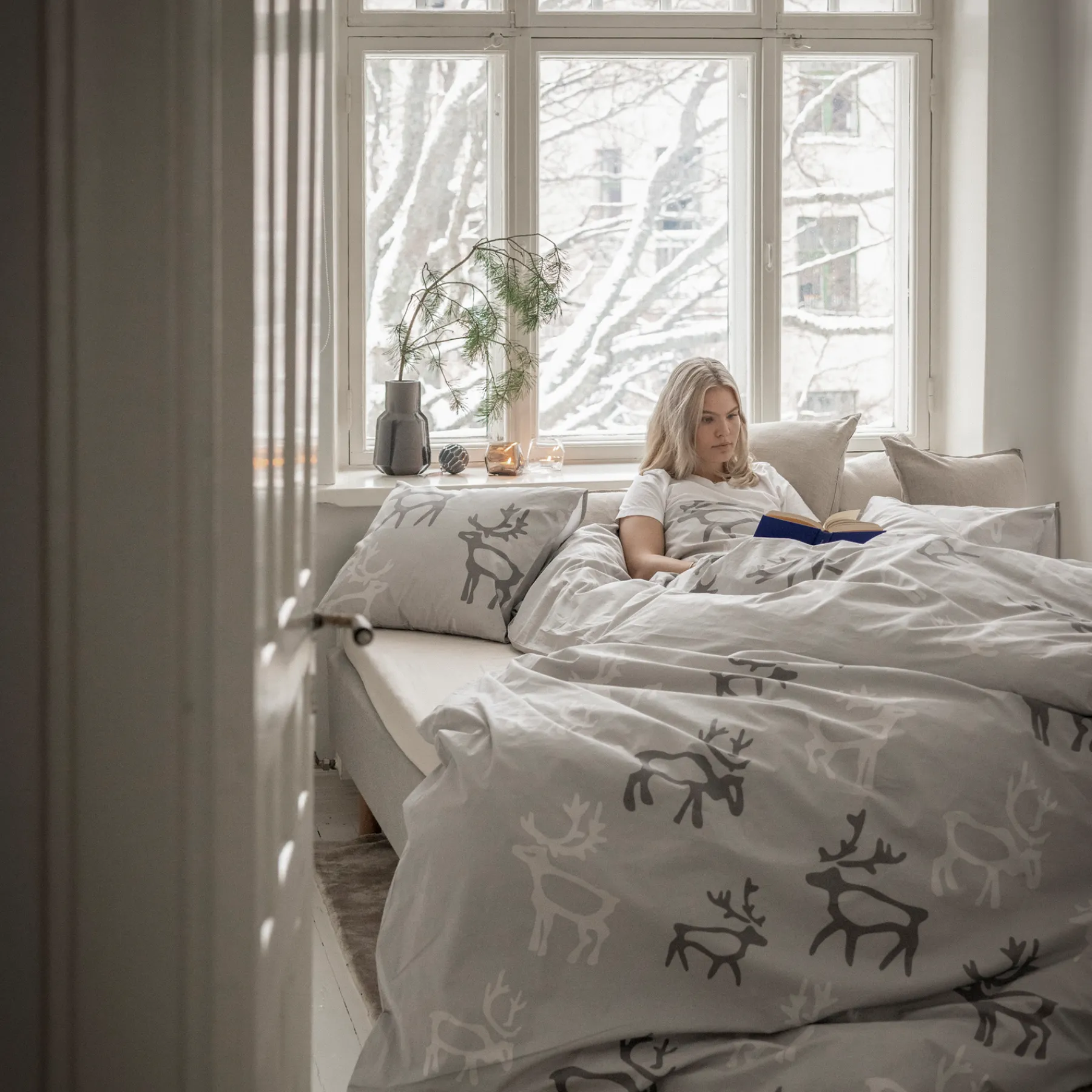 Pentik Vuodevaatteet^Saaga Tyynyliina Harmaa